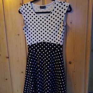 Polka dot twirly dress